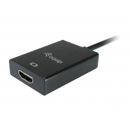 Equip 119038 videokaapeli-adapteri 0,2 m VGA (D-Sub) + 3.5mm DVI-D + USB Musta