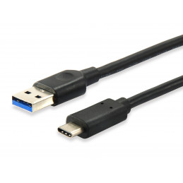 Equip 128343 USB-kaapeli 0,25 m USB 3.2 Gen 1 (3.1 Gen 1) USB C USB A Musta