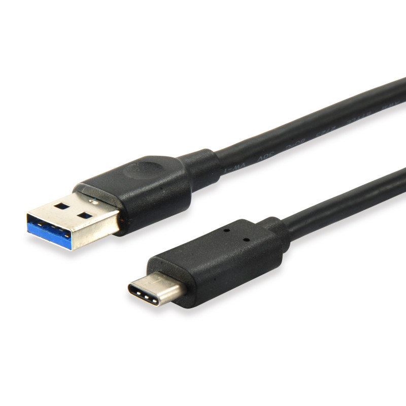 Equip 128343 USB-kaapeli 0,25 m USB 3.2 Gen 1 (3.1 Gen 1) USB C USB A Musta