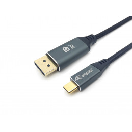 Equip 133421 videokaapeli-adapteri 1 m USB Type-C DisplayPort Harmaa