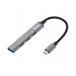 Equip 128961 keskitin USB 3.2 Gen 1 (3.1 Gen 1) Type-C 5000 Mbit s Musta, Harmaa