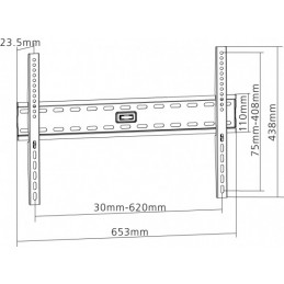 Equip 650330 TV-kiinnike 177,8 cm (70") Musta