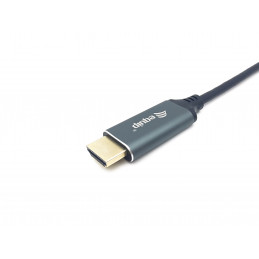 Equip 133417 videokaapeli-adapteri 3 m USB Type-C HDMI-tyyppi A (vakio) Harmaa, Musta
