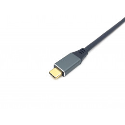 Equip 133416 videokaapeli-adapteri 2 m USB Type-C HDMI-tyyppi A (vakio) Harmaa, Musta