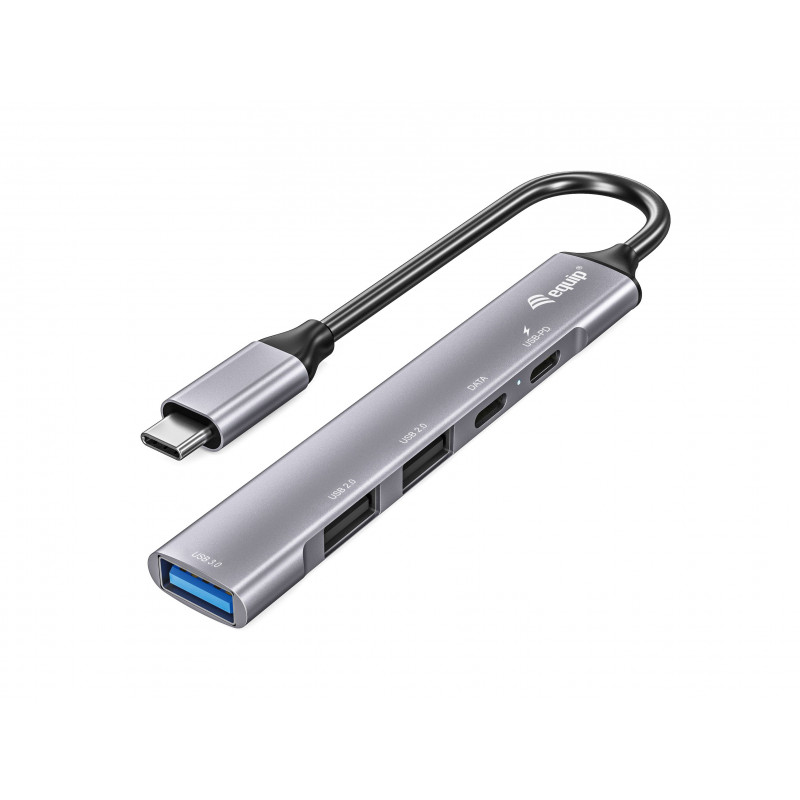 Equip 128962 keskitin USB 3.2 Gen 1 (3.1 Gen 1) Type-C 5000 Mbit s Hopea