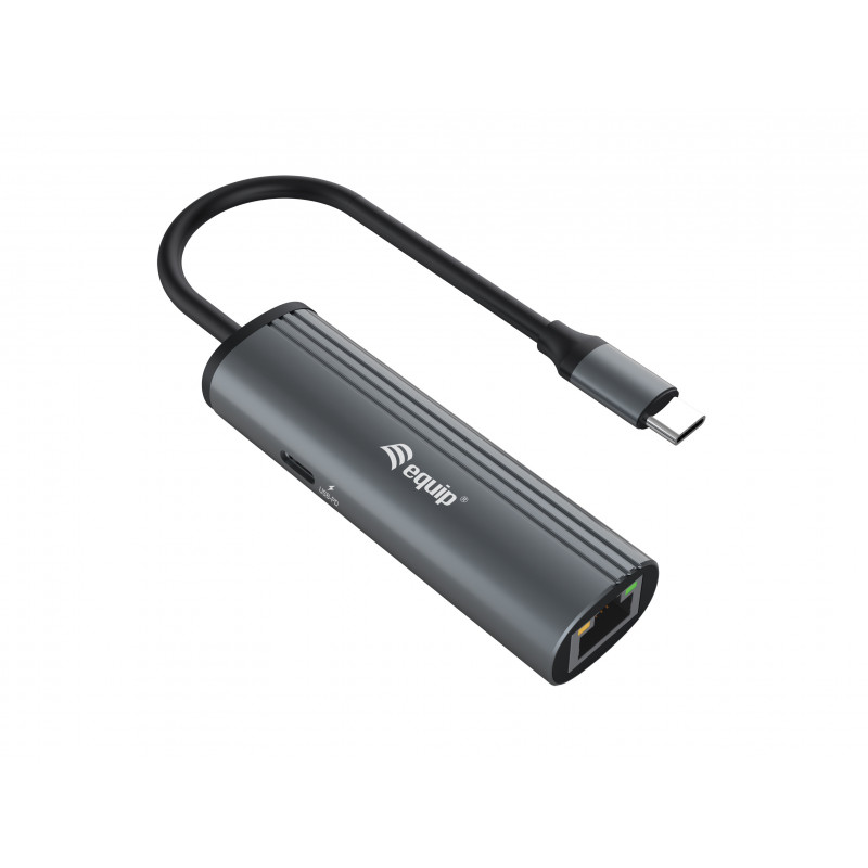 Equip 133486 keskitin USB Type-C 1000 Mbit s Musta, Harmaa