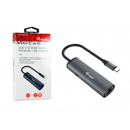 Equip 133486 keskitin USB Type-C 1000 Mbit s Musta, Harmaa