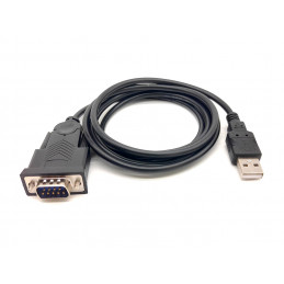 Equip 133391 sarjakaapeli Musta 1,5 m USB A-tyyppi DB-9