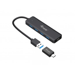 Equip 128959 keskitin USB 3.2 Gen 1 (3.1 Gen 1) Type-A 5000 Mbit s Musta