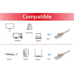 Equip 625413 verkkokaapeli Beige 0,25 m Cat6 U UTP (UTP)