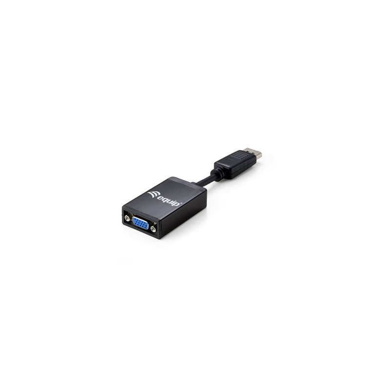 Equip 133435 videokaapeli-adapteri 0,15 m DisplayPort VGA Musta