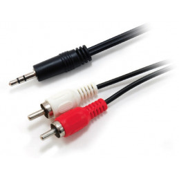 Equip 14709207 audiokaapeli 2,5 m 3.5mm 2 x RCA Musta