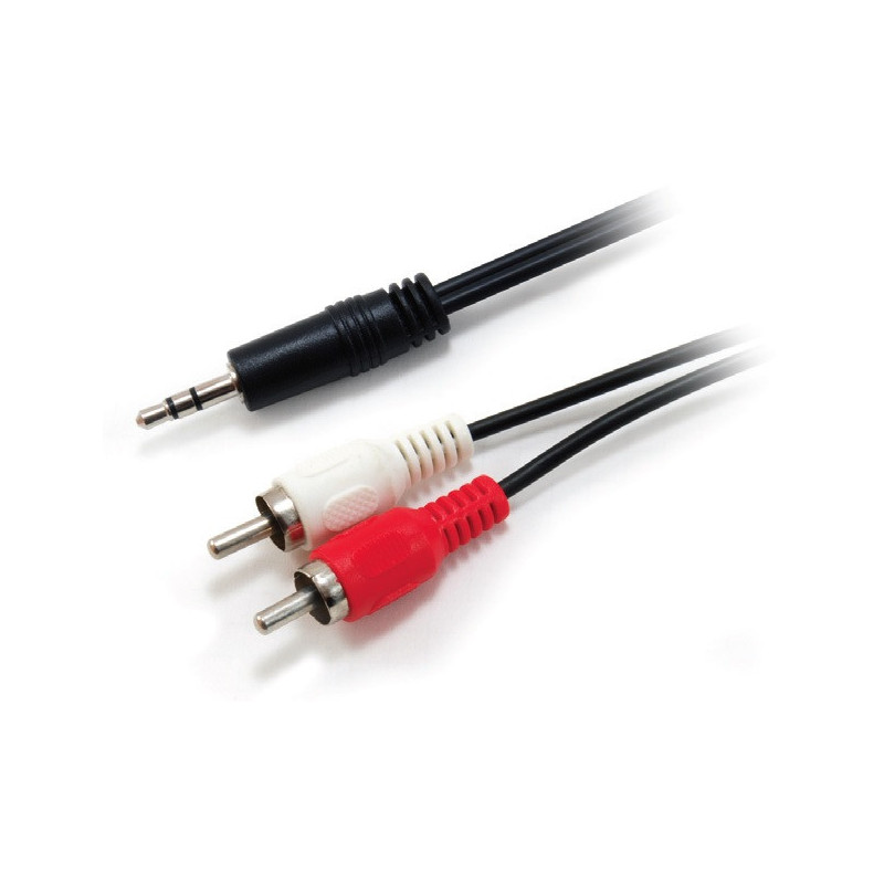 Equip 14709207 audiokaapeli 2,5 m 3.5mm 2 x RCA Musta