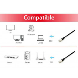 Equip 605697 verkkokaapeli Musta 0,5 m Cat6a S FTP (S-STP)