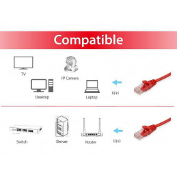 Equip 625426 verkkokaapeli Punainen 10 m Cat6 U UTP (UTP)