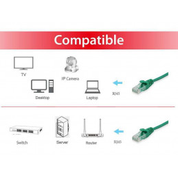 Equip 625445 verkkokaapeli Vihreä 7,5 m Cat6 U UTP (UTP)