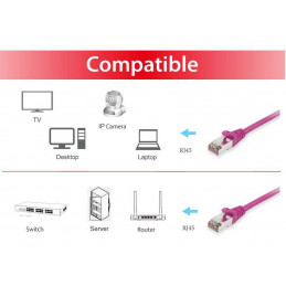 Equip 605557 verkkokaapeli Purppura 0,5 m Cat6 S FTP (S-STP)