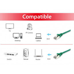 Equip 605549 verkkokaapeli Vihreä 20 m Cat6 S FTP (S-STP)