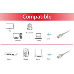 Equip 605603 verkkokaapeli Harmaa 50 m Cat6 S FTP (S-STP)