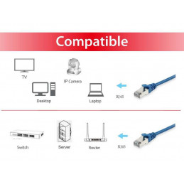 Equip 606201 verkkokaapeli Sininen 0,25 m Cat6a S FTP (S-STP)