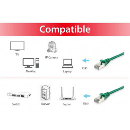 Equip 606401 verkkokaapeli Vihreä 0,25 m Cat6a S FTP (S-STP)