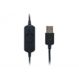 Equip 245305 kuulokkeet ja kuulokemikrofoni Langallinen Pääpanta Toimisto puhelukeskus USB A-tyyppi Musta