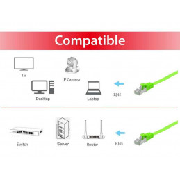 Equip 607647 verkkokaapeli Vihreä 0,5 m Cat6a U FTP (STP)