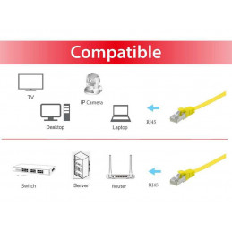 Equip 607667 verkkokaapeli Keltainen 0,5 m Cat6a U FTP (STP)