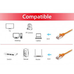 Equip 606611 verkkokaapeli Oranssi 30 m Cat6a S FTP (S-STP)