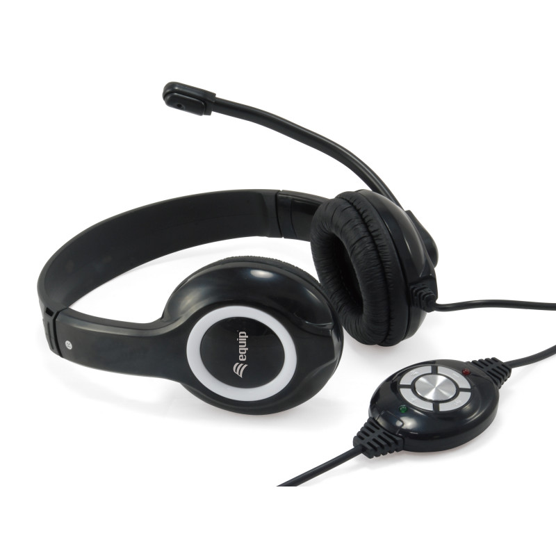 Equip 245301 kuulokkeet ja kuulokemikrofoni Langallinen Pääpanta Puhelut Musiikki USB A-tyyppi Musta