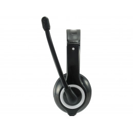 Equip 245301 kuulokkeet ja kuulokemikrofoni Langallinen Pääpanta Puhelut Musiikki USB A-tyyppi Musta