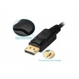 Equip 133441 videokaapeli-adapteri 0,24 m DisplayPort DVI-D + VGA (D-Sub) + HDMI Musta