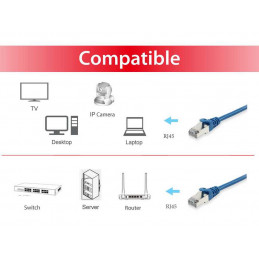 Equip 605531 verkkokaapeli Sininen 2 m Cat6 S FTP (S-STP)