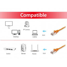 Equip 605573 verkkokaapeli Oranssi 0,25 m Cat6 S FTP (S-STP)