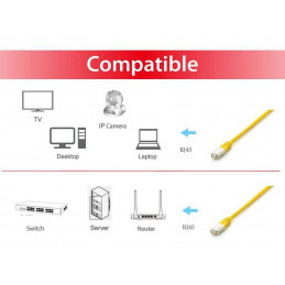 Equip 605667 verkkokaapeli Keltainen 0,5 m Cat6a S FTP (S-STP)