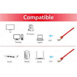 Equip 605629 verkkokaapeli Punainen 20 m Cat6a S FTP (S-STP)