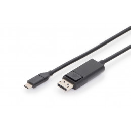 Digitus AK-300333-020-S videokaapeli-adapteri 2 m USB Type-C DisplayPort Musta