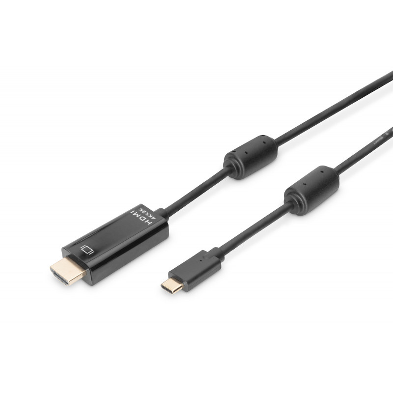 Digitus AK-300330-020-S videokaapeli-adapteri 2 m USB Type-C DisplayPort Musta