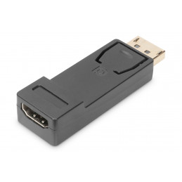 Digitus DisplayPort - HDMI DP HDMI Type A Musta