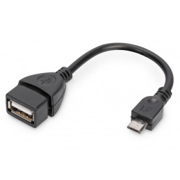 Digitus AK-300309-002-S USB-kaapeli 0,2 m USB 2.0 USB A Musta