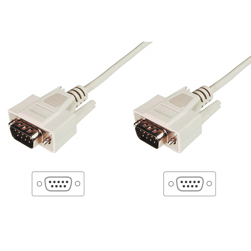 Digitus AK-610107-030-E sarjakaapeli Beige 3 m D-Sub (DB-25)