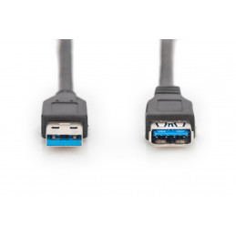 Digitus AK-300203-018-S USB-kaapeli 1,8 m USB 3.2 Gen 1 (3.1 Gen 1) USB A Musta