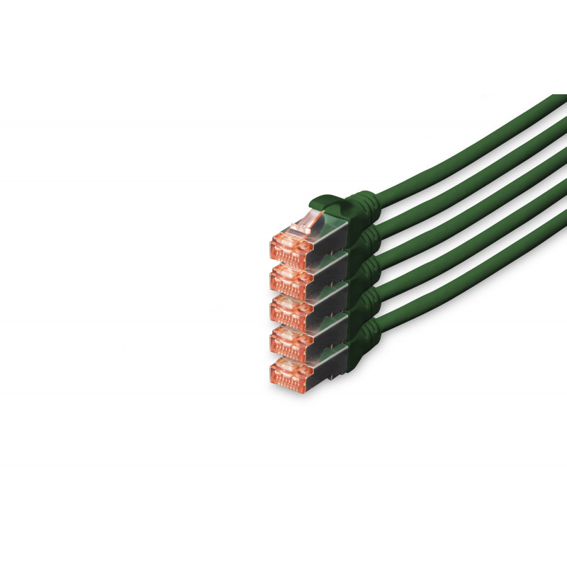 Digitus DK-1644-100-G-5 verkkokaapeli Vihreä 10 m Cat6 S FTP (S-STP)