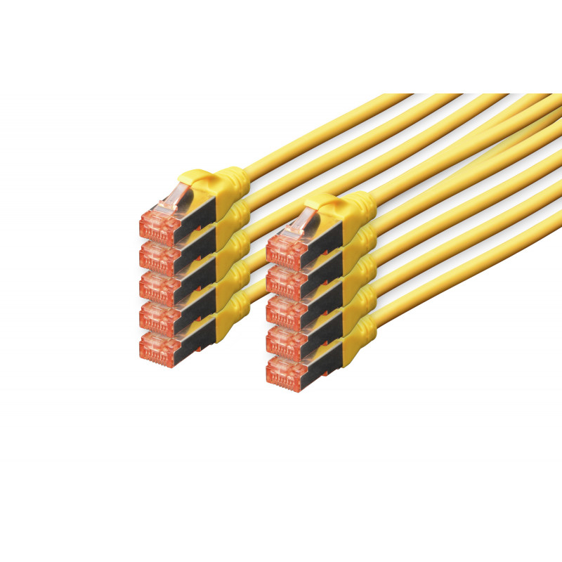 Digitus Professional verkkokaapeli Keltainen 0,25 m Cat6 S FTP (S-STP)
