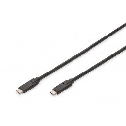 Digitus 1m, 2xUSB-C USB-kaapeli USB 3.2 Gen 2 (3.1 Gen 2) USB C Musta