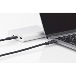 Digitus 1m, 2xUSB-C USB-kaapeli USB 3.2 Gen 2 (3.1 Gen 2) USB C Musta