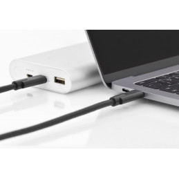 Digitus 1m, 2xUSB-C USB-kaapeli USB 3.2 Gen 2 (3.1 Gen 2) USB C Musta