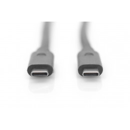 Digitus 1m, 2xUSB-C USB-kaapeli USB 3.2 Gen 2 (3.1 Gen 2) USB C Musta