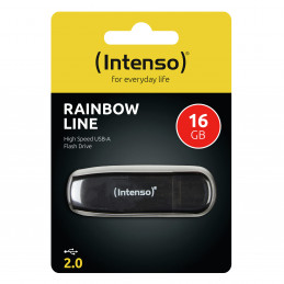 Intenso Rainbow Line USB-muisti 16 GB USB A-tyyppi 2.0 Musta