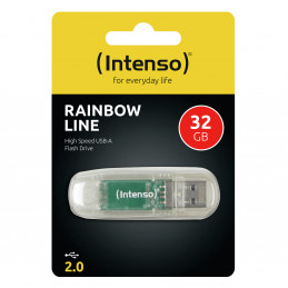 Intenso Rainbow Line USB-muisti 32 GB USB A-tyyppi 2.0 Läpinäkyvä